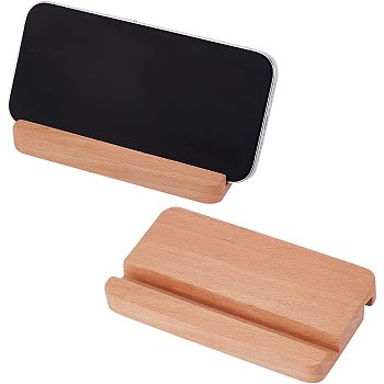 Wood Mobile Phone Holders, Cell Phone Stand Holder, Universal Portable Tablets Holder, BurlyWood, 7x12.5x1.3cm