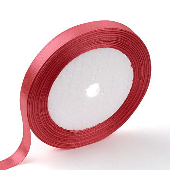 Single Face Satin Ribbon, Polyester Ribbon, Red, 1 inch(25mm) wide, 25yards/roll(22.86m/roll), 5rolls/group, 125yards/group(114.3m/group)