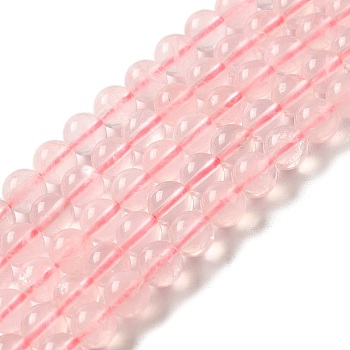 Natural Rose Quartz Beads Strands, Round, 6mm, Hole: 0.8mm, about 60pcs/strand, 14.76''~14.88''(37.5~37.8cm)