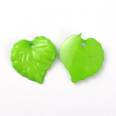 Mixed Color Acrylic Leaf Pendants for Chunky Necklace Jewelry(X-SACR-R015-M)-2