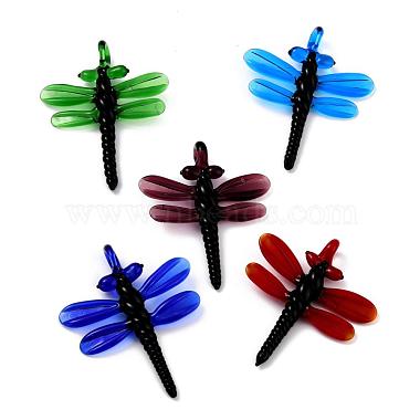 Mixed Color Dragonfly Lampwork Big Pendants