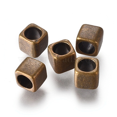6mm Cube Alloy Beads