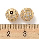 Brass Micro Pave Cubic Zirconia Beads(ZIRC-R113-01C-G)-3