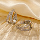 Brass Hoop Earrings(FI3307)-5