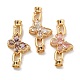 Brass Micro Pave Cubic Zirconia Fold Over Clasps(KK-U037-11G-01)-1