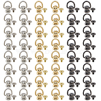 48Sets 3 Colors Zinc Alloy and Iron Ball Studs Rivets, Pull Ring Rivets, for Phone Case DIY, DIY Leather Craft, Handbag, Purse Accessories, Mixed Color, 18x14.5x9.5mm, 1set/color(FIND-FH0011-81)