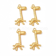Rack Plating Alloy Pendants, Cadmium Free & Lead Free & Nickle Free, Giraffe Charms, Matte Gold Color, 29x18.5x3.5mm, Hole: 1.8mm(PALLOY-I215-24G)