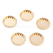 304 Stainless Steel Cabochon Settings, Lace Edge Bezel Cups, Flat Round, Golden, 17x2mm Tray: 14mm(STAS-Y001-08G)