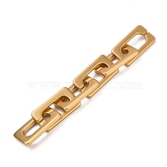 Handmade Opaque Acrylic Cross Chains, Unwelded, Gold, 39.37 inch(100cm), Link: 43.5x23x4mm, 1m/strand(AJEW-JB00769-01)