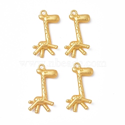 Rack Plating Alloy Pendants, Cadmium Free & Lead Free & Nickle Free, Giraffe Charms, Matte Gold Color, 29x18.5x3.5mm, Hole: 1.8mm(PALLOY-I215-24G)