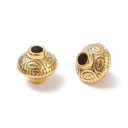 Tibetan Style Alloy Spacer Beads, Cadmium Free & Nickel Free & Lead Free, Antique Golden, 5.4x6.3mm, Hole: 1mm(GLF1152Y-NF)