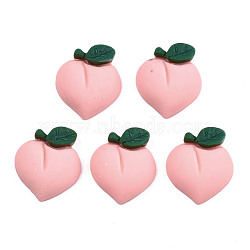 Resin Decoden Cabochons, Peach, Pink, 20~21x17.5~18x5~6mm(CRES-T010-82)