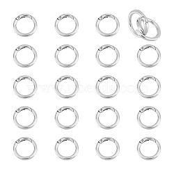 20Pcs Zinc Alloy Spring Gate Rings, O Rings, Platinum, 6 Gauge, 27x4mm, Inner Diameter: 20mm(FIND-UN0003-71)