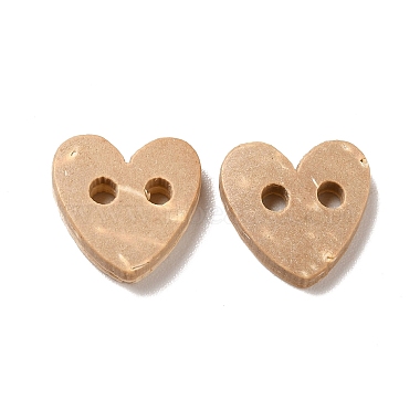 Carved 2-hole Basic Sewing Button Shaped in Heart(NNA0YZA)-4