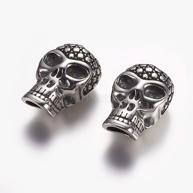 Antique Silver Skull Stainless Steel Clasps