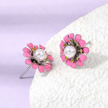 Brass Enamel Stud Earrings(KK-CBA8324-27P-03)-2