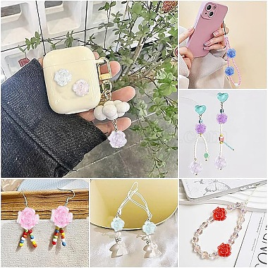 30個の透明＆UVメッキアクリルビーズ(MACR-YW0003-97)-6