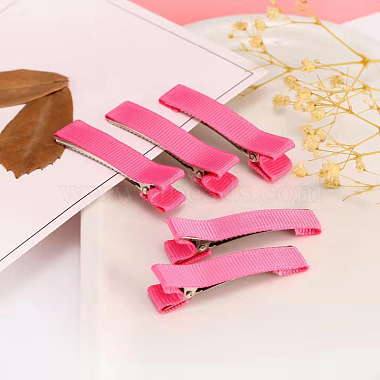 Hot Pink Alloy Alligator Hair Clips
