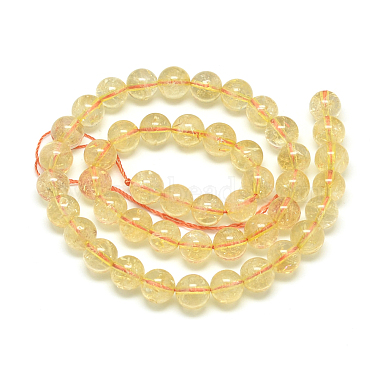 Chapelets de perles de citrine naturelle(X-G-S150-09-6mm)-2