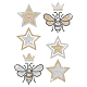 couronne d'étoiles abeilles verre hotfix strass(DIY-WH0303-288)-1