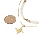 2Pcs 2 Style Clear Cubic Zirconia Star Pendant Necklaces Set with Brass Chains(NJEW-JN04171)-5