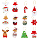 12pcs 12 styles Christmas Velvet Pendant Decorations with Bell(FIND-FH0007-54)-1