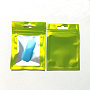 Aluminum Foil Zip Lock Plastic Bags, Resealable Bags, Green, 14.7x10.3cm, Thickness: 0.16mm