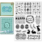 PVC Plastic Clear Stamps, for DIY Scrapbooking, Photo Album Decorative, Cards Making, Rabbit, 160x110mm(DIY-WH0618-0042)