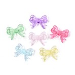650-700G 6 Colors Transparent Acrylic Beads, Bowknot, Mixed Color, 14x18x5mm, Hole: 1.8mm(OACR-T029-84M)