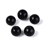 Natural Black Onyx Beads, Dyed & Heated, Smooth Round, 12x11~11.5mm, Hole: 3mm(G-Q602-08C-05)