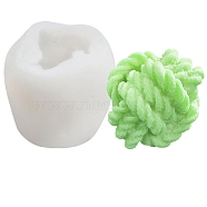 DIY Candle Silicone Molds, Resin Casting Molds, For UV Resin, Epoxy Resin Jewelry Making, Woolen Yarn Shape, White, 6.8x6.6x6.2cm, Inner Diameter: 3.6x4.5cm(DIY-Z014-05)