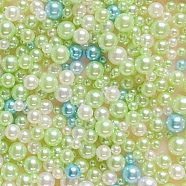 Resin Beads, No Hole, Imitation Pearl, Round, Green, 2.5~5mm, about 350~500pcs/bag(RESI-TAC0005-06D)