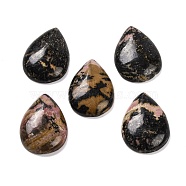 Natural Rhodonite Cabochons, Teardrop, 29.5~30x21~22x6~6.5mm(G-B085-03B-05)