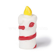 Christmas Style Candle Resin Statue Display Decoration, Micro Landscape Home Decoration, 13x26.5mm(DJEW-O002-01A)