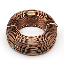 Round Aluminum Wire, Flexible Craft Wire, for Beading Jewelry Doll Craft Making, Sienna, 18 Gauge, 1.0mm, 200m/500g(656.1 Feet/500g)(AW-S001-1.0mm-18)