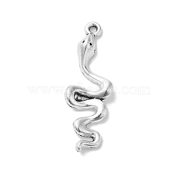 Tibetan Style Alloy Pendants, Snake, 28.5x9.5x3mm, Hole: 1.4mm(PALLOY-O002-05AS)