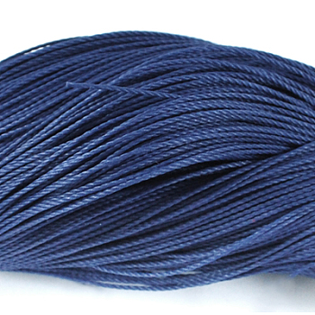 Round Waxed Polyester Cord, Taiwan Waxed Cord, Twisted Cord, Prussian Blue, 1.5mm, about 415.57 yards(380m)/bundle