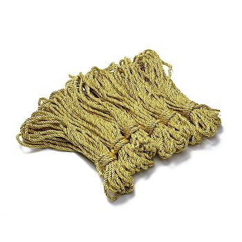 Polyester Twisted Cord, for Jewelry Making, Round, Goldenrod, 5.5mm, about 10.94 Yards(10m)/pc