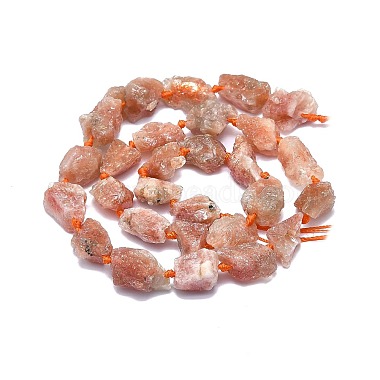 Raw Rough  Natural Sunstone Beads Strands(G-F715-075)-2