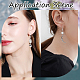 Beebeecraft 40 pièces 4 styles de boucles d'oreilles en laiton et 304 en acier inoxydable(KK-BBC0012-60)-5