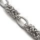 304 Stainless Steel Byzantine Chain Necklaces(NJEW-P285-03P)-2