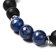 Round Natural Mixed Stone Beads Stretch Bracelet(BJEW-JB06879)-4