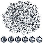 200Pcs Handmade Polymer Clay Beads, Ball Games, Volleyball, 8mm, Hole: 1.4~1.6mm(CLAY-SC0002-51A)