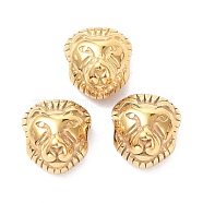 Ion Plating(IP) 304 Stainless Steel Beads, Lion Head, Golden, 12x10.5x8mm, Hole: 2.7mm(STAS-P291-09G)