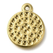 Ion Plating(IP) 304 Stainless Steel Pendant Rhinestone Settings, Flat Round, Real 18K Gold Plated, Fit for 1.2mm Rhinestone, 18x15x2mm, Hole: 1.2mm(STAS-I310-21G)