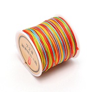 Chinlon Cord, Round, Orange, 0.08cm, 50m/roll(OCOR-WH0068-47L)