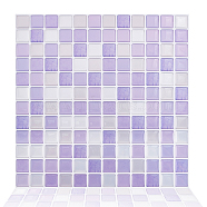 PET Self-Adhesive Mark Crystal Pattern Paper, Wall Stickers, for Shelf Liner Dresser Drawer Locker, Square, Purple, 235x235x1mm(DIY-WH0223-11A)