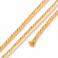 Polycotton Filigree Cord, Braided Rope, with Plastic Reel, for Wall Hanging, Crafts, Gift Wrapping, Orange, 1.5mm, about 21.87 Yards(20m)/Roll(OCOR-E027-02C-19)