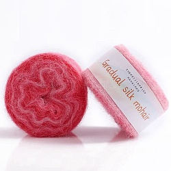 2-Ply Yarn, Gradient Color, for Knitting & Crochet, Cerise, 0.5mm(PW-WGC3CA8-10)