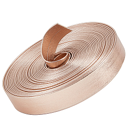 5M Flat Imitation Leather Cord, for Pillow Decor, Misty Rose, 12x1mm, about 5.47 Yards(5m)/Roll(LC-GF0001-02E-03)